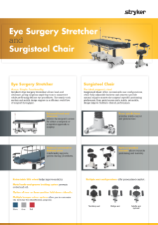 Eye Surgery Stretcher and Surgistool Chair Spec Sheet English