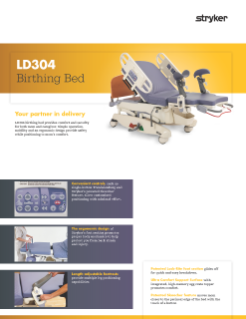 LD304 Birthing Bed Spec Sheet