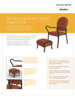 Michael Graves with Stryker Patient Chair Spec Sheet
