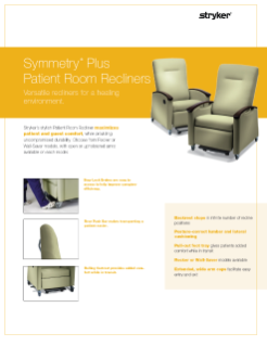 Symmetry Plus Patient Room Recliners Spec Sheet