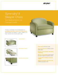 Symmetry II Sleeper Chairs Spec Sheet