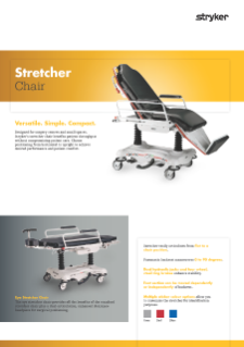 Stretcher Chair Spec Sheet English