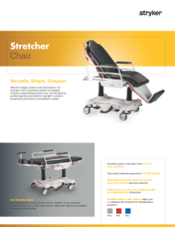 Stretcher Chair Spec Sheet