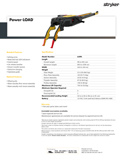 Power-LOAD spec sheet