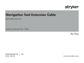 Stryker ENT Navigation system - Navigation Tool Extension Cable