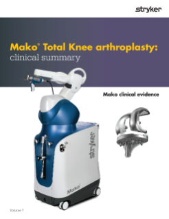 Mako Total Knee arthroplasty clinical summary