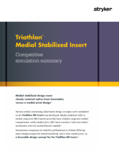 Why Medial Stabilized? Competitive comparison of medial conforming tibial inserts