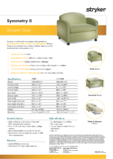 Symmetry II Sleeper Chair Spec Sheet.pdf
