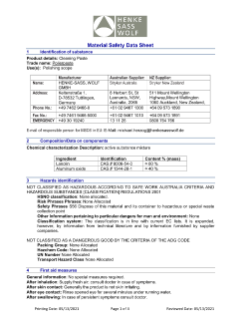 Stryker Cleaning Paste - SDS