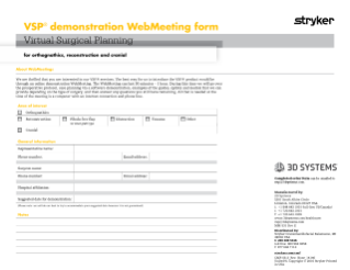 VSP demo WebMeeting form