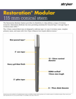 Restoration Modular 115 mm conical stem