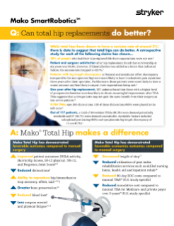 Mako SmartRobotics™ - Can total hip replacements do better?