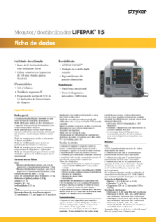 PORTUGUESE LIFEPAK 15 Data sheet