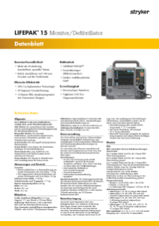 GERMAN LIFEPAK 15 Data Sheet