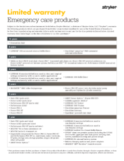 Warranty statement