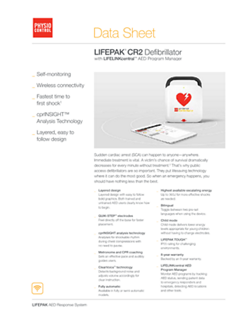 LIFEPAK CR2 data sheet