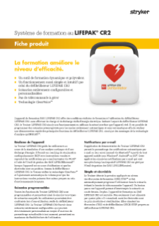 FRENCH LIFEPAK CR2 Trainer Data Sheet