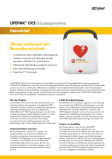 GERMAN LIFEPAK CR2 Trainer Data Sheet