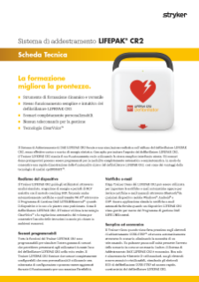 ITALIAN LIFEPAK CR2 Trainer Data Sheet