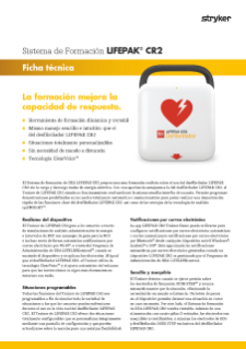 SPANISH LIFEPAK CR2 Trainer Data Sheet