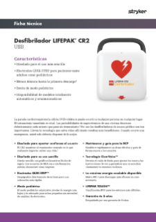 SPANISH LIFEPAK CR2 USB Data Sheet