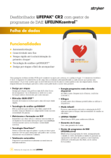 PT LIFEPAK CR2 Conectada ficha de dados