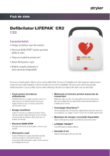 RO LIFEPAK CR2 Fișă de date USB