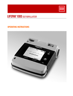 LIFEPAK 1000 defibrillator v2.50 or later - Operating instructions