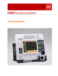LIFEPAK 12 defibrillator/monitor - Operating instructions