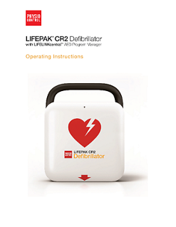 LIFEPAK CR2 AED without cprINSIGHT - Operating instructions