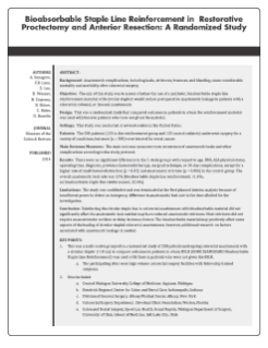 Bioabsorbable Staple Line Reinforcement in Restorative Protectomy and Anterior Resection: A Randomized Study