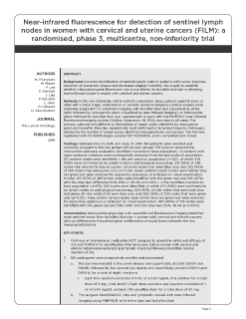 Near-infrared fluorescence for detection of sentinel lymph nodes in women with cervical and uterine cancers (FILM): a randomised, phase 3, multicentre, non-inferiority trial