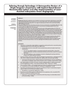 Tailoring through Technology: A Retrospective Review of a Single Surgeon's Experience with Implant-Based Breast Reconstruction before and after Implementation of Laser-Assisted Indocyanine Greeen Angiography