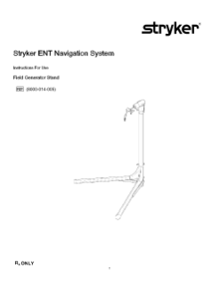 Stryker ENT Navigation System - Field Generator Stand