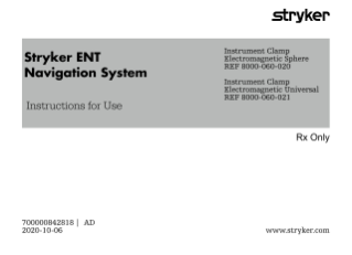 Stryker ENT Navigation system -  Sphere and Universal EM Instrument Clamps