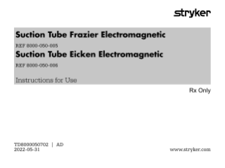 Stryker ENT Navigation system - Fraizer and Eicken EM Suctions