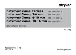 Stryker ENT Navigation system - Instrument Clamps