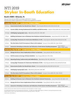 NTI 2019 Stryker In-Booth Education