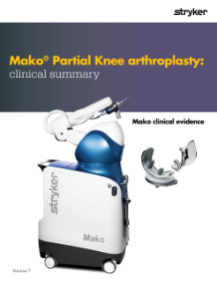 Mako Partial Knee arthroplasty clinical summary
