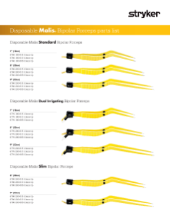 Malis Bipolar Forceps list