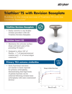 Triathlon® TS with Revision Baseplate Sell Sheet