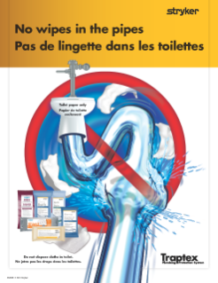 No wipes in the pipes poster