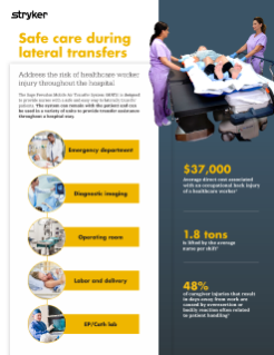 Safe care during lateral transfers brochure