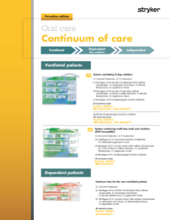 Oral care continuum of care brochure