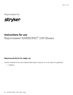 Reprocessed HARMONIC 1100 Shears