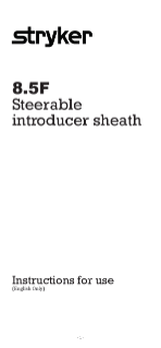 Distributed Stryker 8.5F Steerable Introducer Sheath