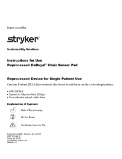 Reprocessed DeRoyal Chair Sensor Pad