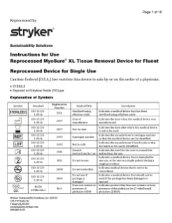 Reprocessed MyoSure XL Tissue Removal Device for Fluent