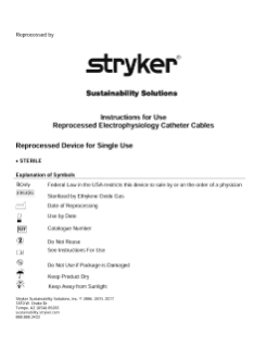 Reprocessed Electrophysiology Catheter Cables