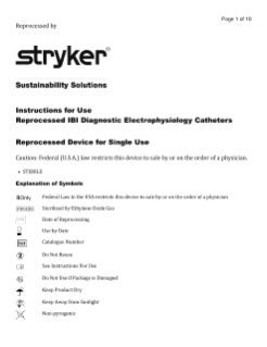 Reprocessed IBI Diagnostic EP Catheters